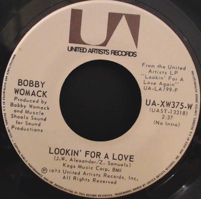 7-Zoll Schallplatte BOBBY WOMACK - Lookin' For A Love / Let It Hang Ou UAXW375W 1974 Kanada Soul/Funk Gebraucht