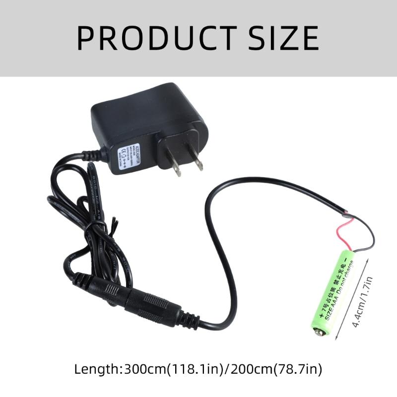 AC100V-240V 50/60Hz Power Supply Adapter Fake Battery Eliminaor for Toy Clock Thermometers Replacing 2x1.5V 3A Battery