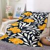 1pc Floral Pattern Lightweight Flannel Blanket, Comfortable and Warm Blanket, for Office and Camping Sofa Bed157
