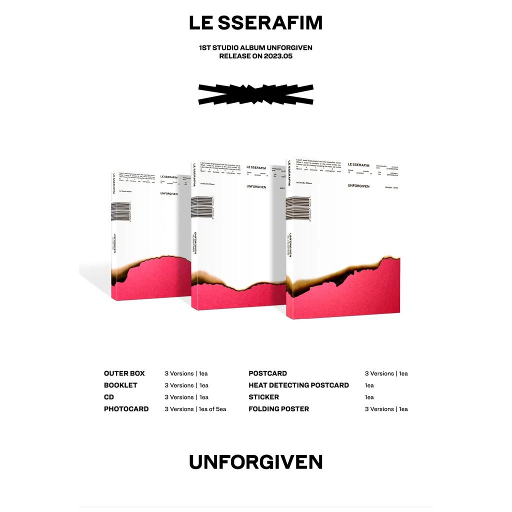 LE SSERAFIM - 1st Studio Album 'UNFORGIVEN' [SET]