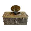 Automatic Popping Bird Metal Box Vintage Embossed Alloy Box Home Office Bookshelf Desktop Decoration Collectible Ornament