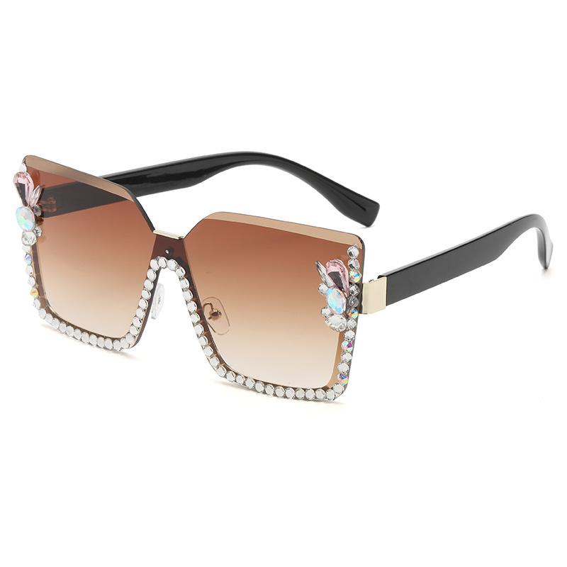 Gradient Elegant Casual Lens Resin Metal Sunglasses Summer Protection Uv