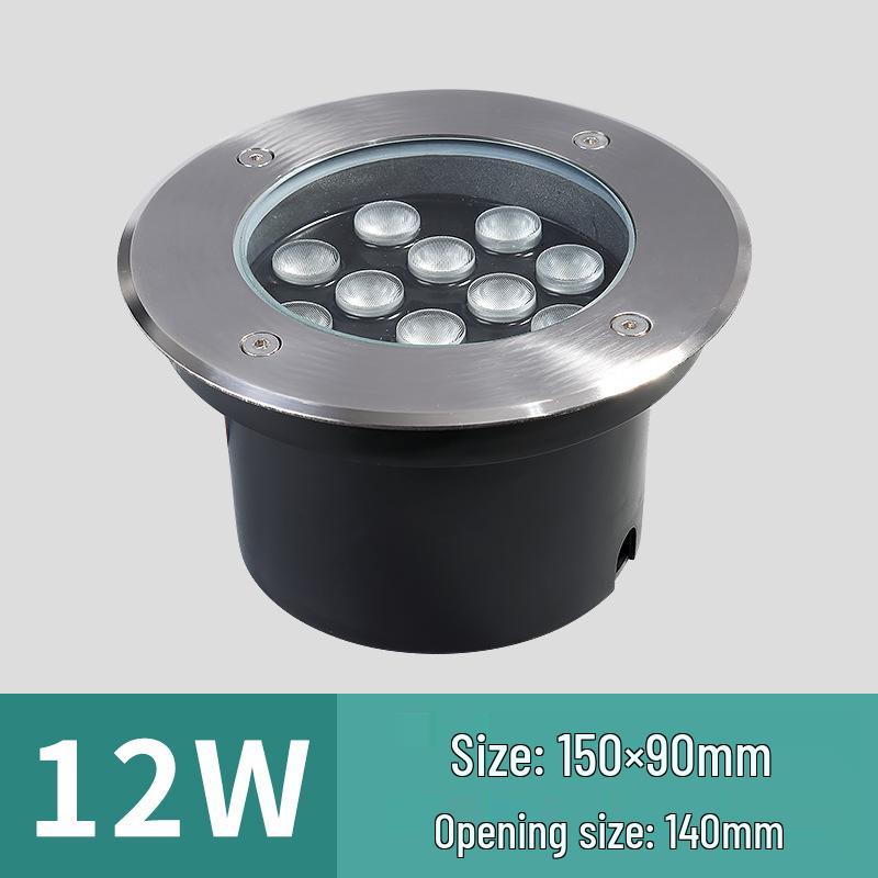 Low Voltage 12V-24V Outdoor LED In-Ground Light: Waterproof, Stainless Steel for Parks and Courtyards