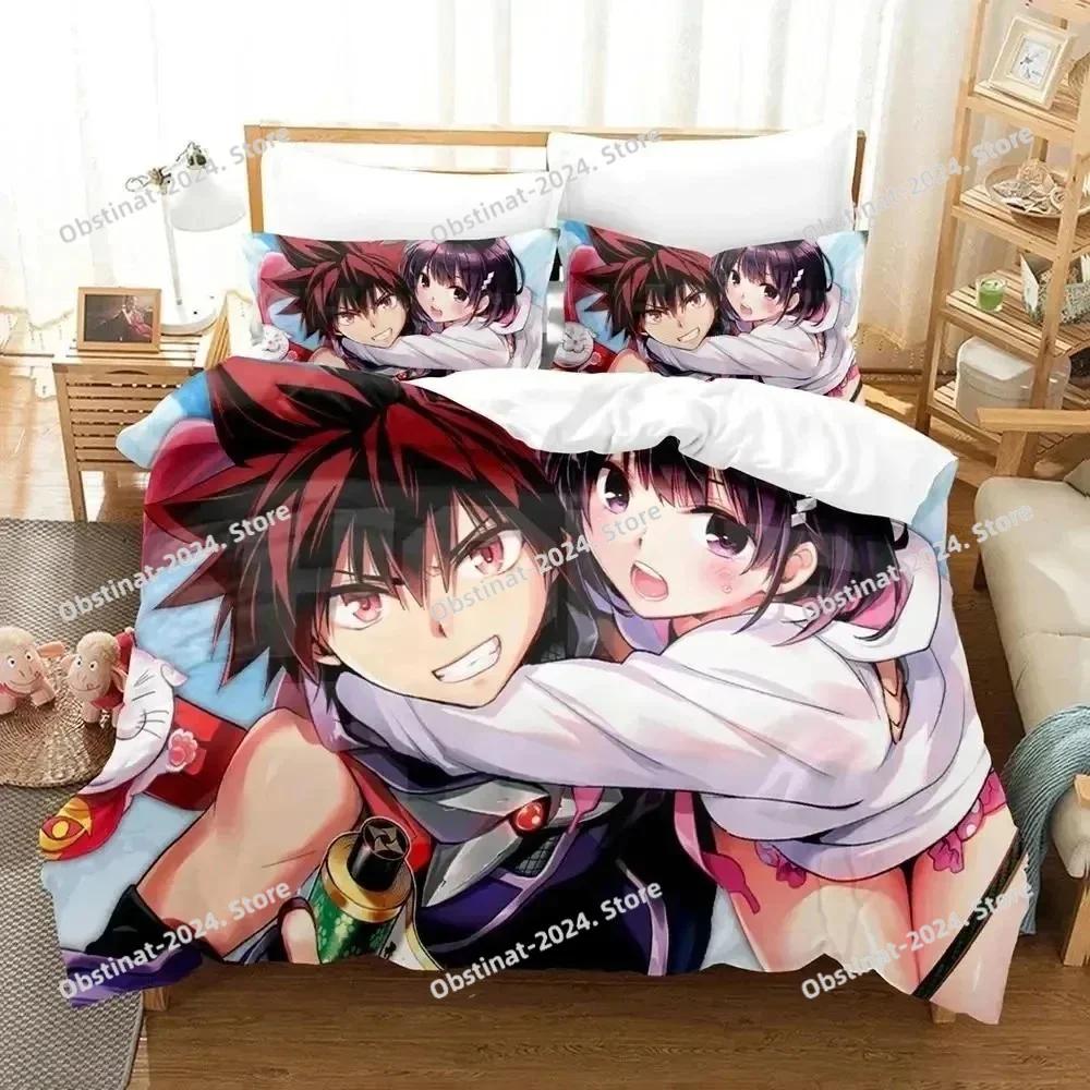 3D Anime Ayakashi Triangle Bedding Set Printed Bed Set With Pillowcase Bed Duvet Cover Soft Single Double Queen Super King Size
