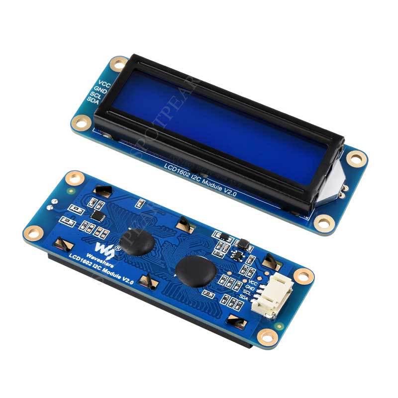 LCD1602 I2C Adjustable Backlight Display 3.3V/5V for Arduino, Raspberry Pi, ESP32, Pico