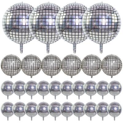 30pcs Ball Balloon 22" 15" 10" 4D Aluminum Film Balloon Party Supplies For Birthday Wedding Decorations