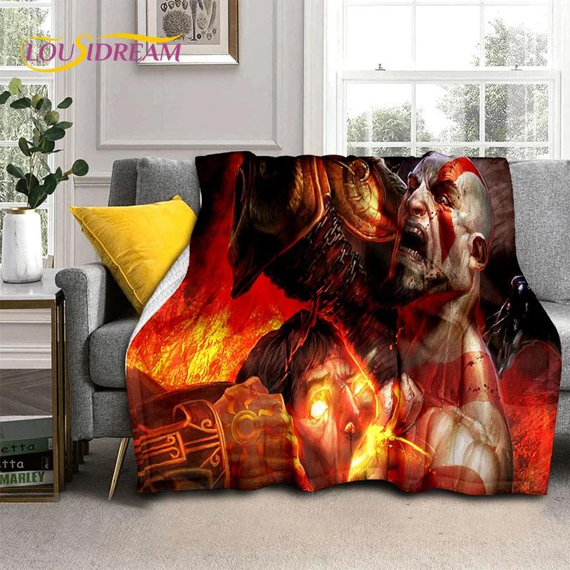 29 Style Kratos God of War Games Cartoon Blanket,Soft Throw Blanket for Home Bedroom Bed Sofa Picnic Travel Office Cover Gifts