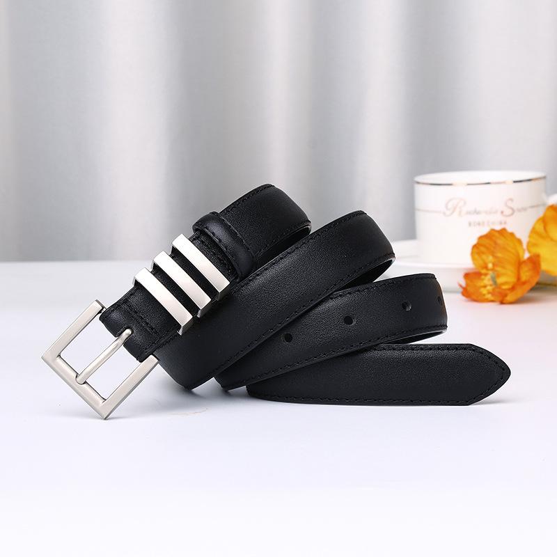 Women'S Leather Belt Women'S Korean Version Of Simple Fashion Trend Versatile Personality Pure Cowhide Pin Buckle Decorative Belt