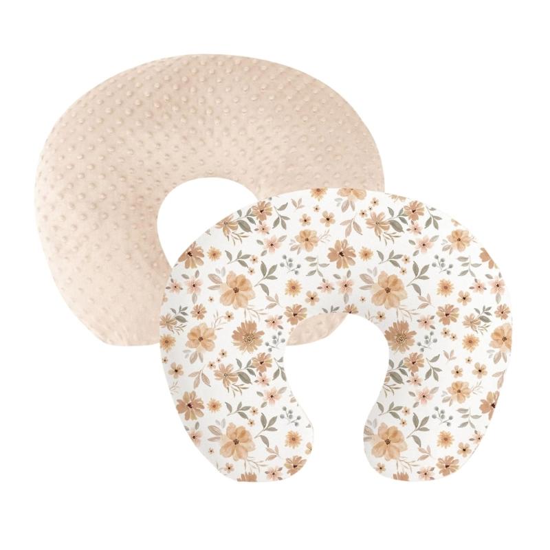 

2pcs Removable Nursing Pillow Covers for Newborns Soft & Breathable Nursing Pillow Cover Lovely Pattern Designs Cover