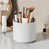 Japanese Style Simple Rotating Storage Cups For Makeup Brushes Pens Large Capacity Desktop Organizers Plastic Bathroom Countertop