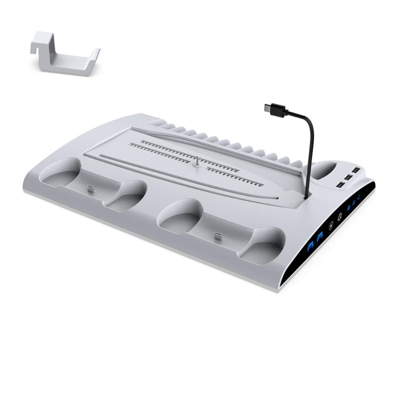 

Multifunctional Stand Base with Color Lighting Versatile Cooling Stand Gaming Accessories Upgrades for P5 & P5 Slim белый