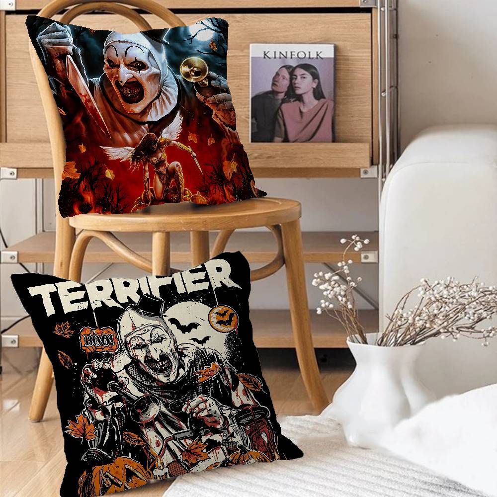 Terrifier Films Clown Pillow Case Removable Washable Cushion Cover – All-Season Soft Linen