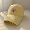 RICYGVM Korean Love Baseball Cap For Women Sunshade Duck Tongue Caps Cotton Solid Color Peaked Hat Girl Outdoor Visors