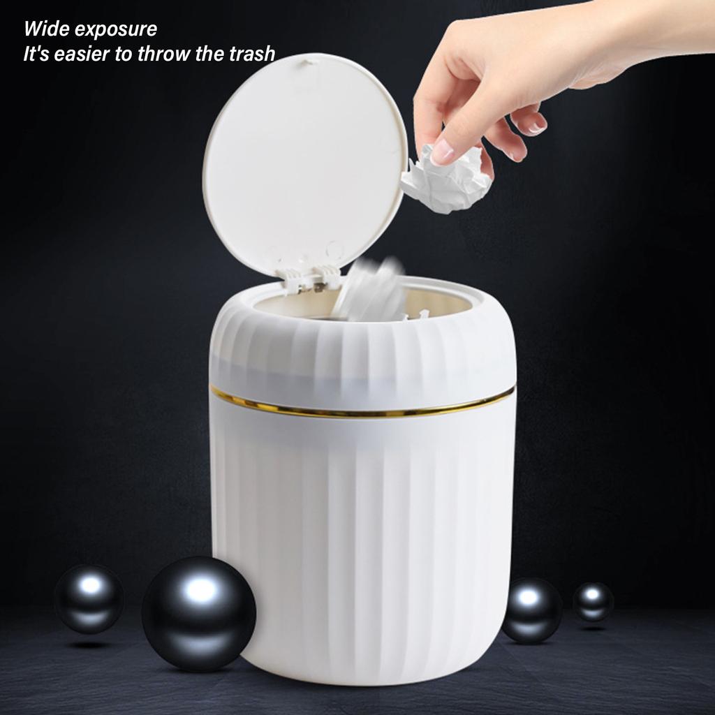 Compact Desktop Trash Can with Lid Desktop Trash Can for Office and Home Use Plastic Waste Bin Organization Container