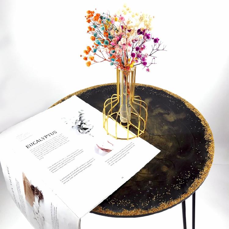 DIY Kristall Epoxy Große Tischform mit Tischfuß Harz Gießform für Dekoration