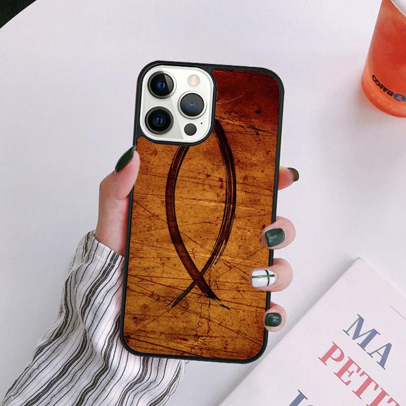 Fish Symbol Jesus Christ Christian Phone Case For iPhone 17 Air 14 13 12 16Pro Max 15  Plus Max Cover coque