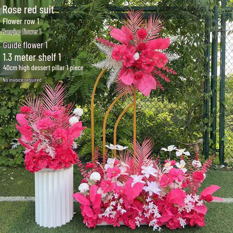 Künstliche Blumendekorationen für den Hochzeitsgang & die Bühne