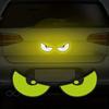2Pcs/Set Car Stickers Eye Night Safety Driving Reflective Cute Caution Decal, Motorcycle Helmet Stickers Decals