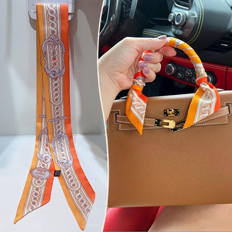 2024 Trendy Silk-Style Scarf Handle Wrap for Bags