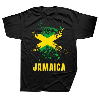 Jamaïque Retro Vintage Sport Drapeau Jamaïcain T-shirts Graphique Coton Streetwear Manches Courtes Cadeaux d'Anniversaire T-shirt Vêtements Homme