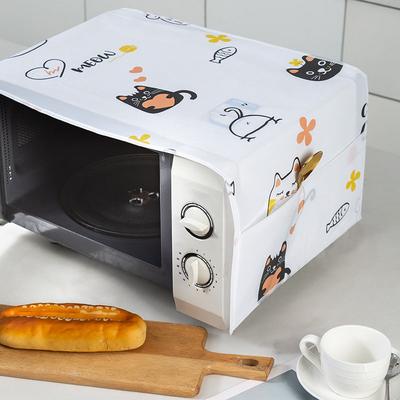 Microwave Dust Cover with Pocket Reusable Microwave Cover with Cartoon Design To Prevent Dust and Fumes In The Kitchen and Home