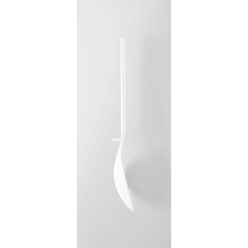 Yamazaki Tower Silicone Cooking Spoon, White, Approx. W7 X D3 X H26cm, Dishwasher Safe, Floating Tip, Measuring Meter, 4272
