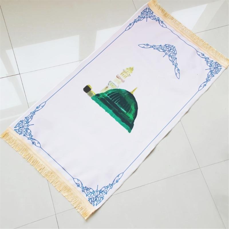 Cartoon Print Prayer Mat Worships Blanket Worship Floor Carpet Nonslip Soft Portable Travel Praying Rug Ramadans Gift