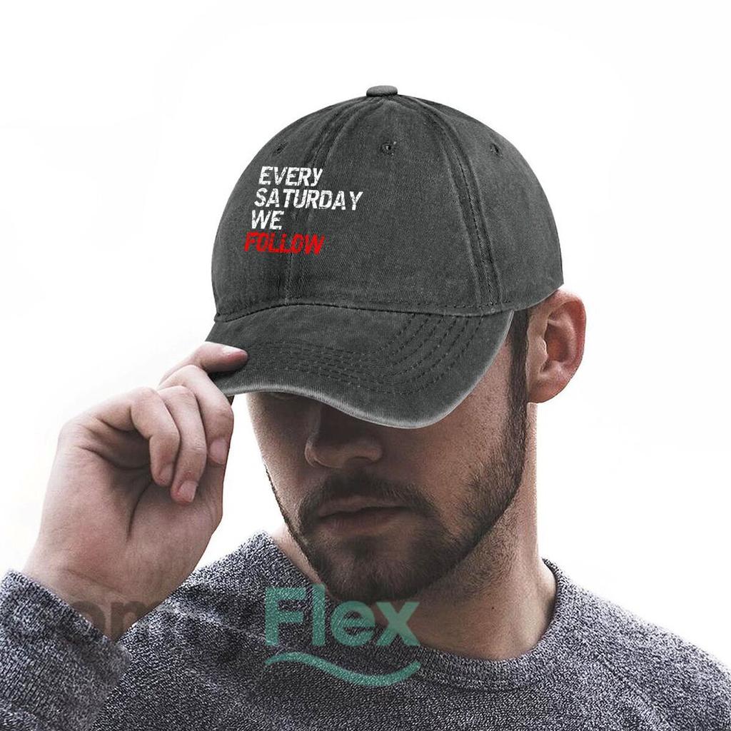 Every Saturday We Follow Fashion Washed Baseball Cap Hat Outdoor Activities