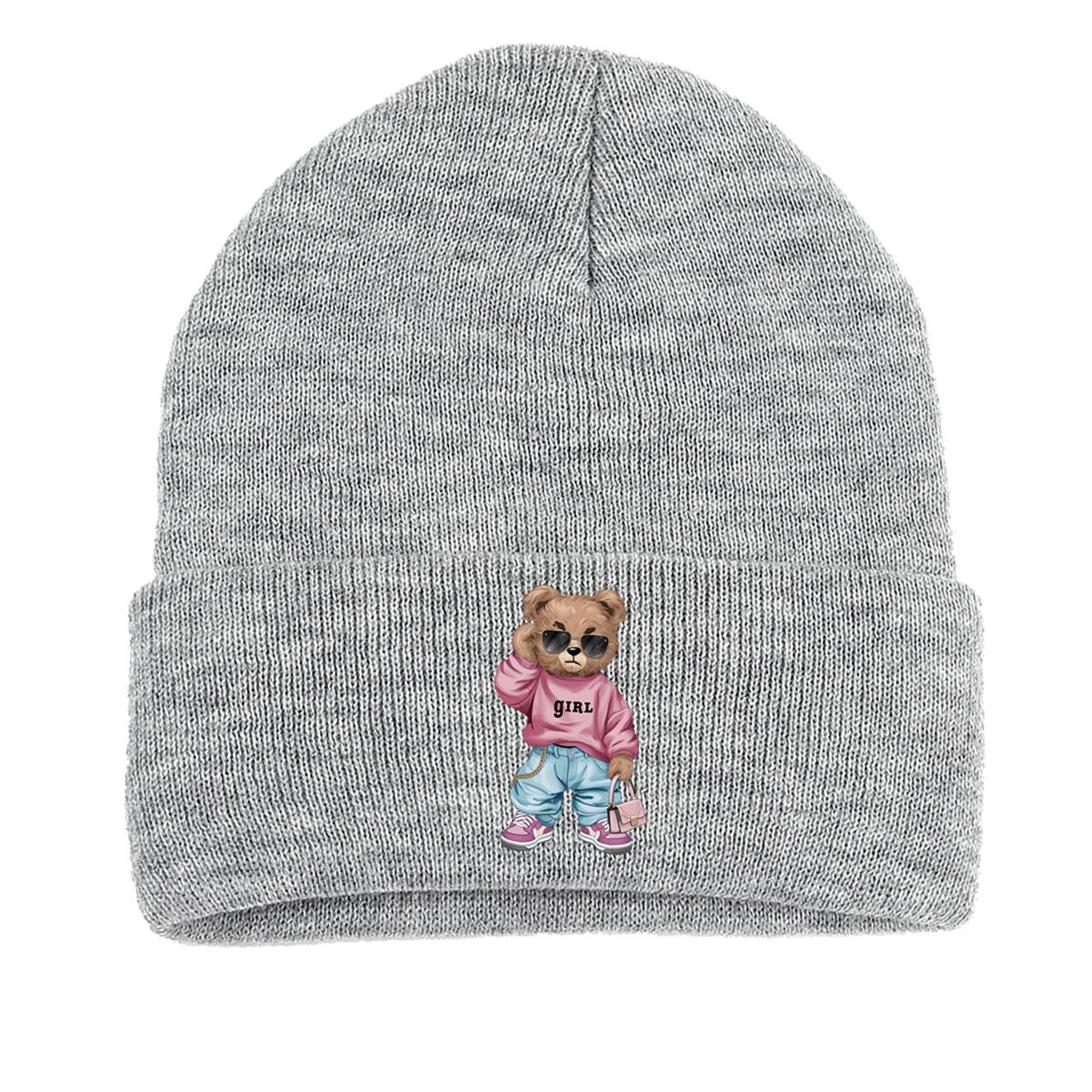 Крутая вязаная зимняя шапка «Крутой медведь»?Шапка бини — фото 8