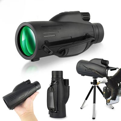 Monokulares Teleskop 12 × 50/12 × 55, großes Objektiv, hohe Vergrößerung, HD, mit Handschlaufe, Handy-Kamerabrille.