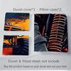 3pcs Monster Truck Home Decor Bedding Set-Universal Three-Piece Suit for Bedroom, Guest Room, Living Room, Hotel-Perfect Gift for Fans, Trav