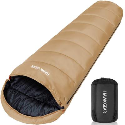 Mummy-style Sleeping Bag for Camping, Car Camping, Disaster Preparedness, and Outdoor Activities. Waterproof and Suitable for All Seasons. HAWK GEAR B