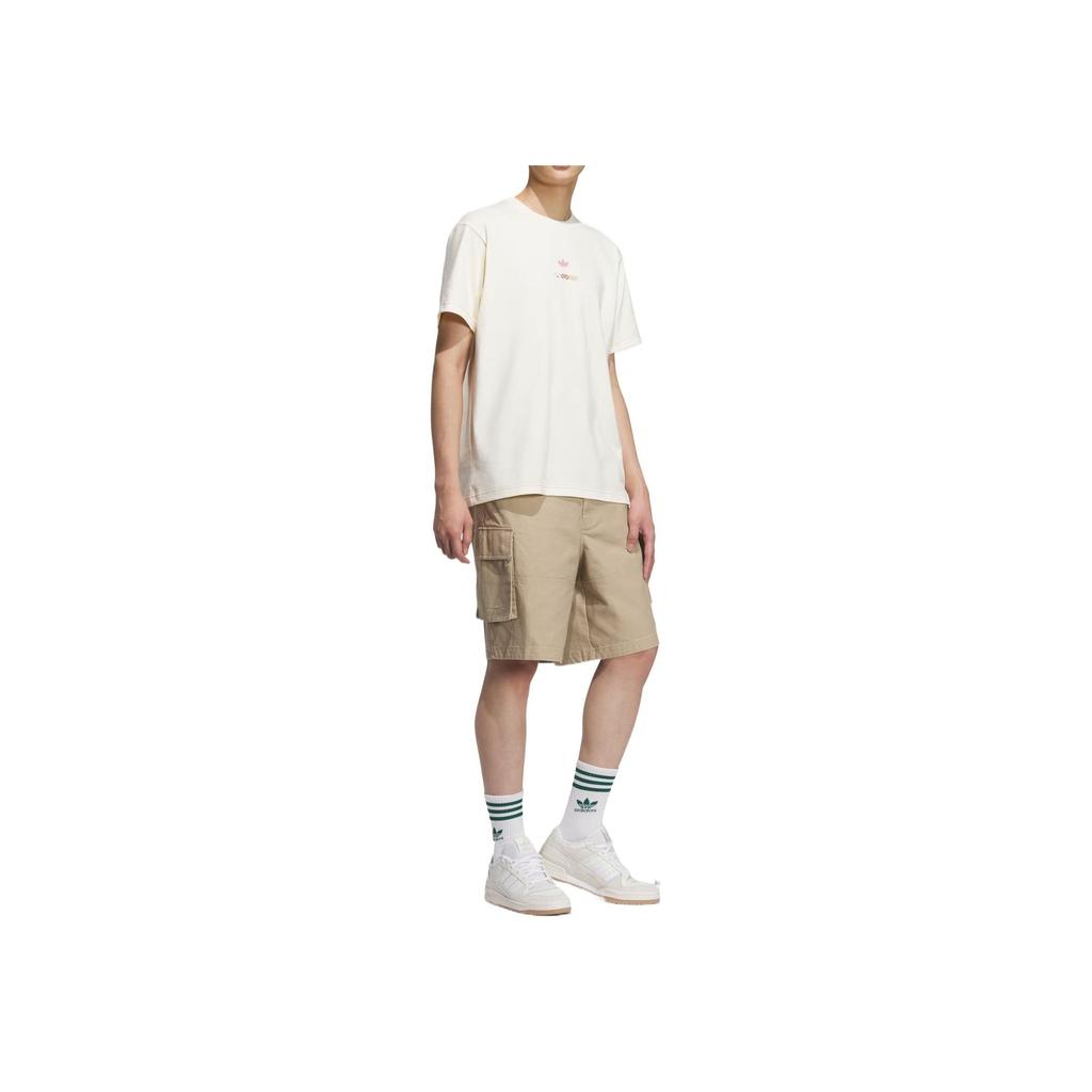 Adidas Originals Comfortable Fashionable Solid Color Versatile Sports Shorts Men Shorts Khaki KC1436