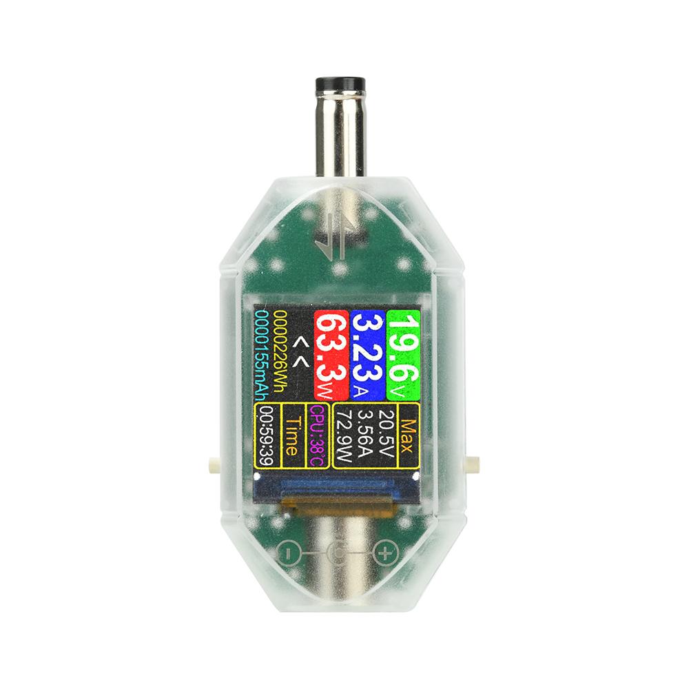 

DT550 Digital Display DC Voltmeter, Ammeter and Wattmeter DC 4.5-50V, Peak 12A, 0-600W Multifunction Tester DC 5.5×2.5mm Port прозорий білий колір