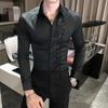 Erkek Moda Uzun Kollu Dantel Kollu Gömlek Üstleri