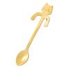 Stainless Steel Coffee Spoon Lovely Cute Cat Shape Teaspoon Dessert Snack Scoop Ice Cream Mini Spoons Tableware Kitchen Tools