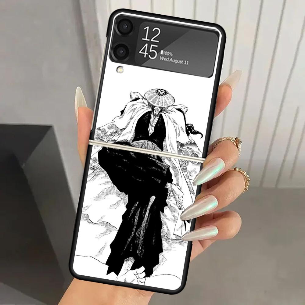 Bleach Kyoraku Shunsui Hard PC Back Phone Case for Samsung Galaxy ZFlip 7 6 5 Z Flip 4 ZFlip6 Z Flip7 5G ZFlip4 Flip3 Zflip5 Cov