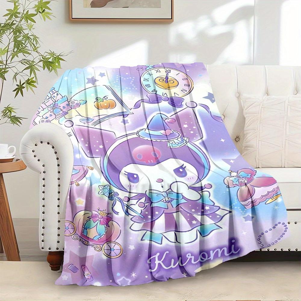 

1pc Hello Kitty floral pattern blanket - seasonal home decoration, comfortable and machine washable, suitable for all ages, an ideal gift fo 130x150cm