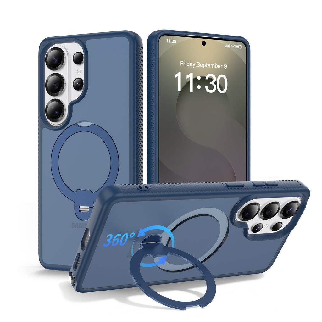 360 fulcrum rotating magnetic suction bracket mobile phone case is suitable for Samsung S26Ultra protective case s26 anti-drop hard