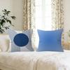 Beauty Blue Geometric Cushion Cover Inches Farmhouse Decor Home Throw Pillow Covers For Couch Decorations
