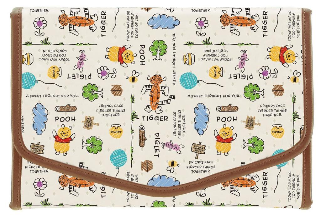 SKATER unisex Maternal and Child Health Handbook Winnie the Pooh BMAN1 Case, Non-Woven Fabric, Sketchbook,