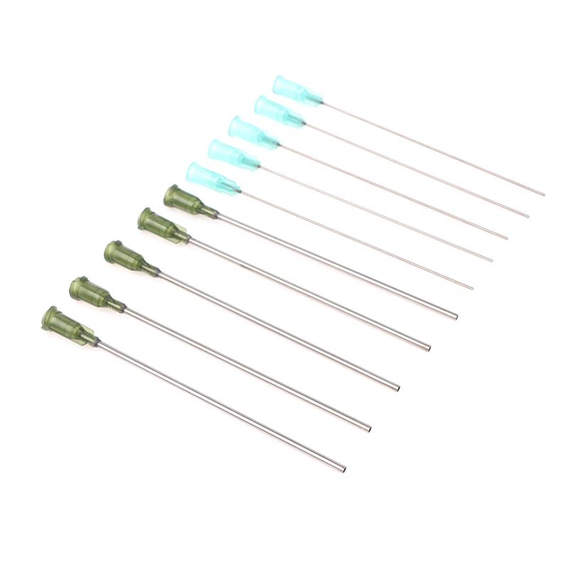 5 Stück Spitze Extra Lang Gesamtlänge 100 mm Stumpfe Spitze Flachkopf Paste Spritze Klebstoff Flüssigkeitsdosiernadel