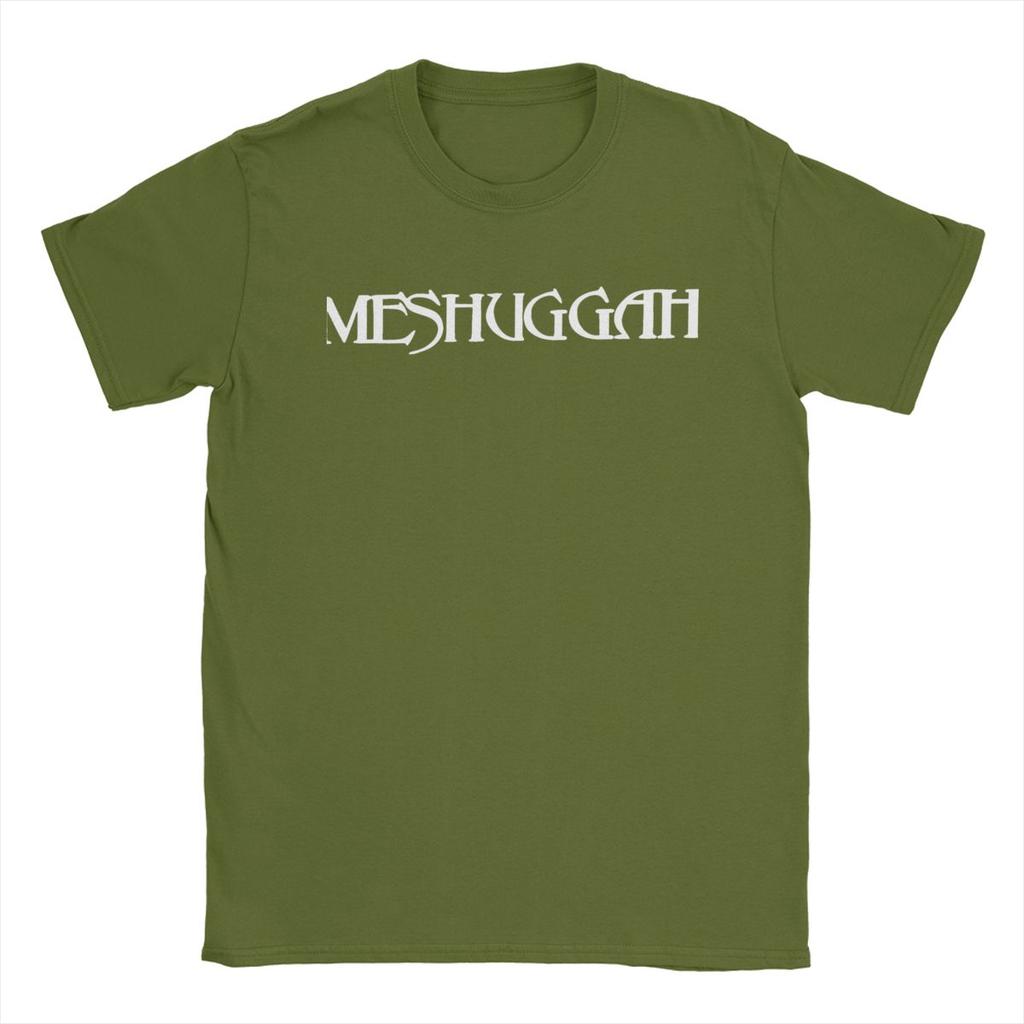 Męska Damska Metalowa Koszulka Muzyczna Zespołu Meshuggah Odzież Vintage Czysta Bawełna T-Shirty Top T-shirt Ubrania Dorosły