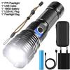 New XHP70 LED Flashlight XHP50 LED Flashlights USB Rechargeable Flashlight Zoomable Torch Waterproof Torch Camping Flashlight