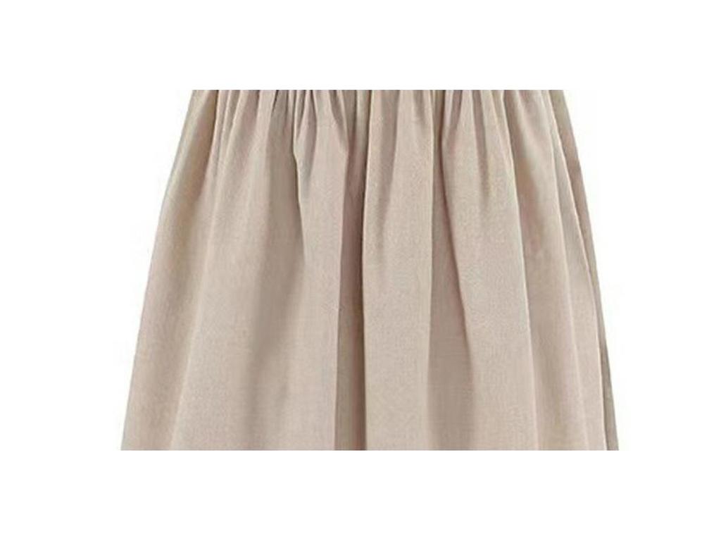 2025 Summer Cotton Linen Spaghetti Strap Dress - Women's Backless Sexy Urban European & American High-end Style.