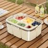 Divided Serving Tray With Lid And Handle Clear Snackle Box Container Portable Snack Platters Organizer Box For Candy Fruits 2025