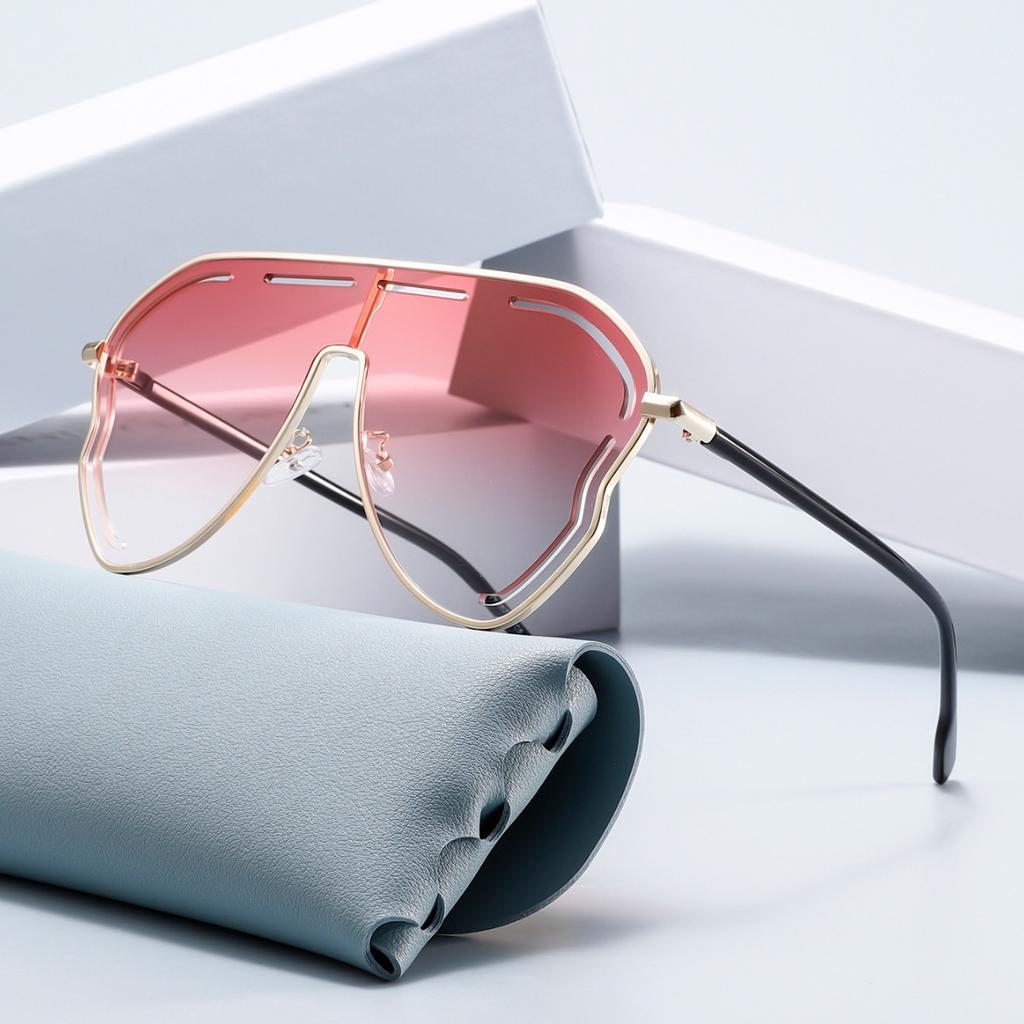 Einteilige hohle Sonnenbrille Sonnenbrille Trendy Sonnenbrille Frauen