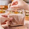 100PCS Transparent Sandwich Packaging Bag Plastic Disposable Hamburger Packing Bag Food Grade Self-adhesive Sealing