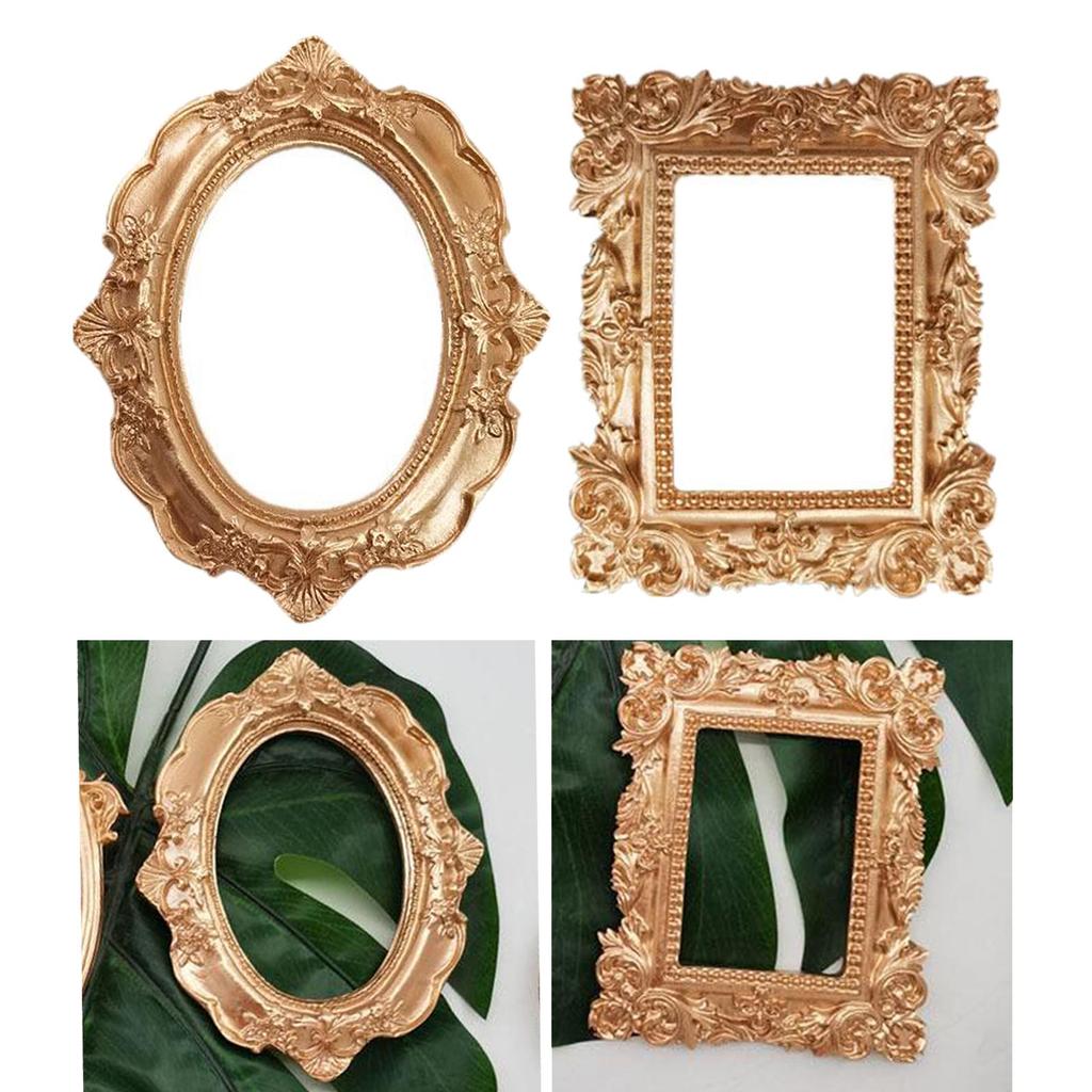 Antique Photo Frame Resin Picture Frame Home Decor Jewelry Display Decoration Tabletop Art Craft Photo Prop Accessories
