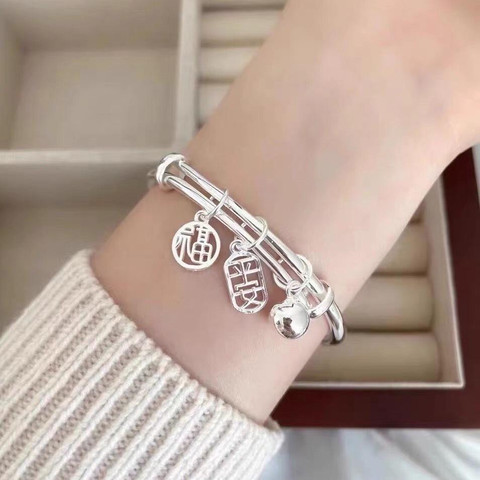 Tiktok Live Source Bell Sicherheitsarmband Feminin Einfach Push Pull Junges Studentenarmband Netzwerk Roter Schmuck